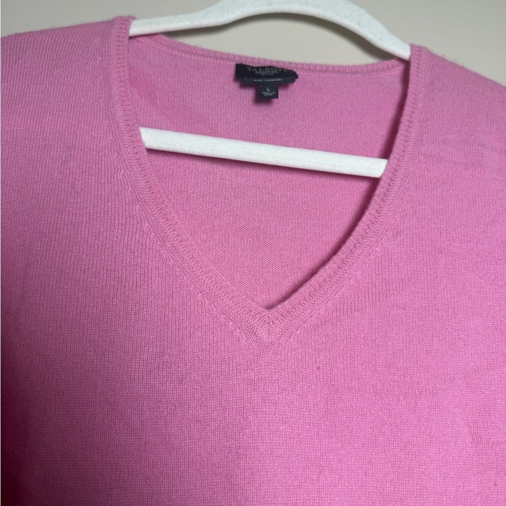 Talbot’s Petites Pure Cashmere V-neck Sweater Sz L - Picture 4 of 7
